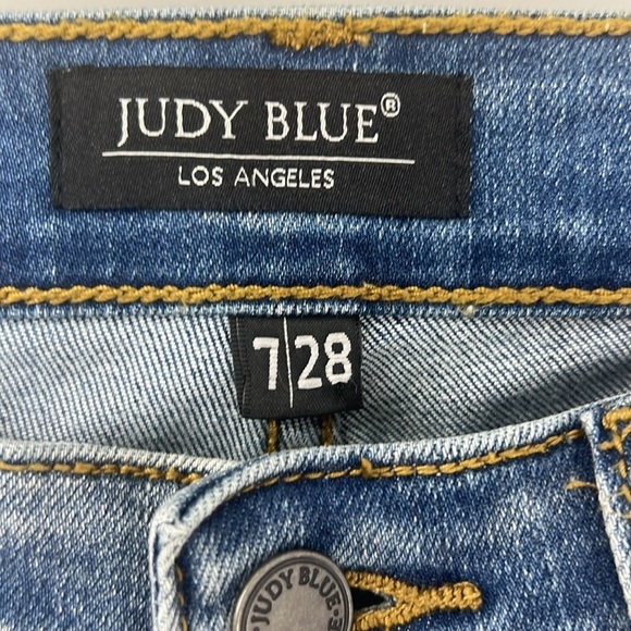 Judy, blue skinny fit, distressed Frayed Jeans SZ 7/28 - Picture 4 of 6